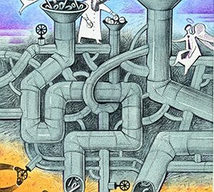 Поток меняет русло